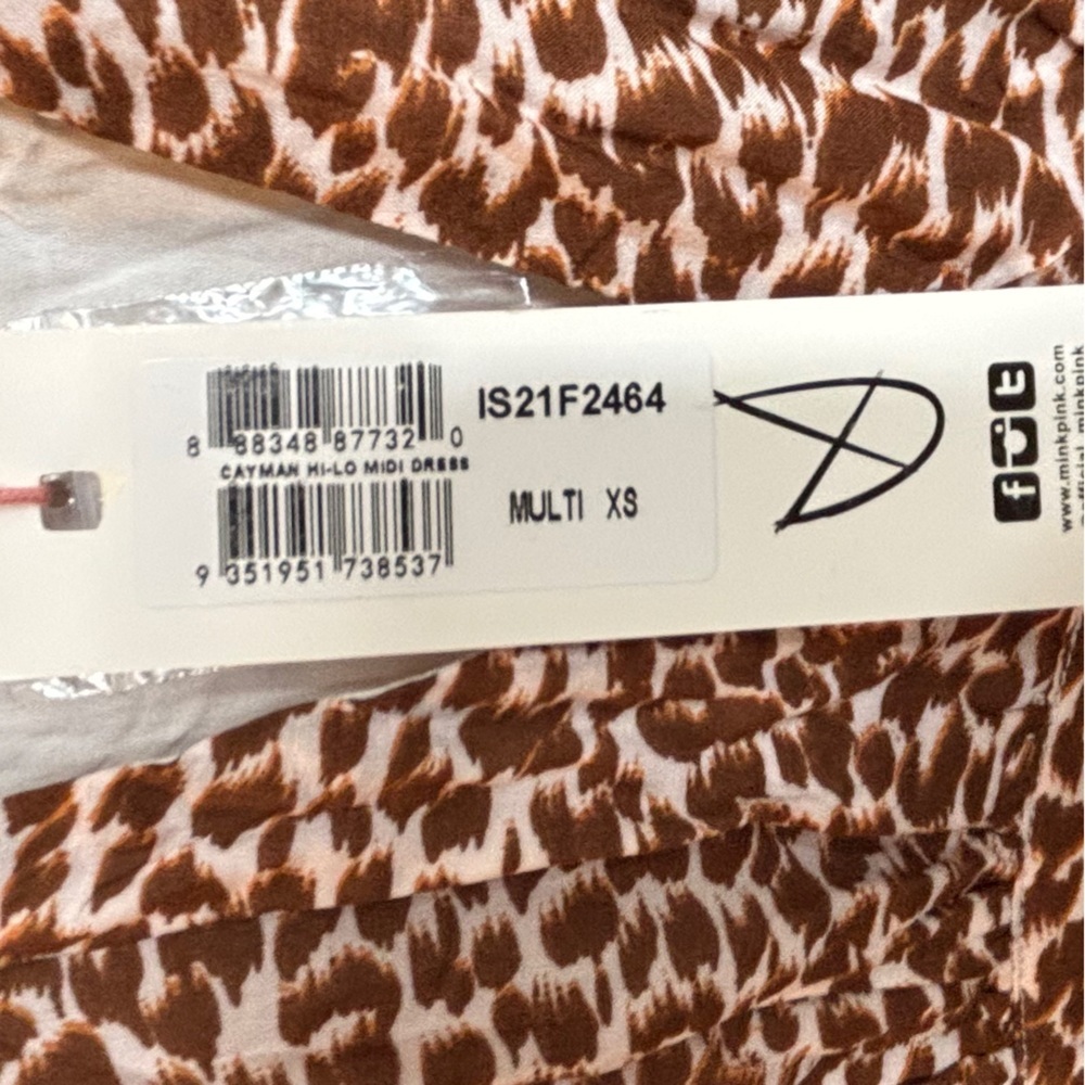 NWT MINKPINK Brown Leopard High Low Dress - Picture 12 of 12